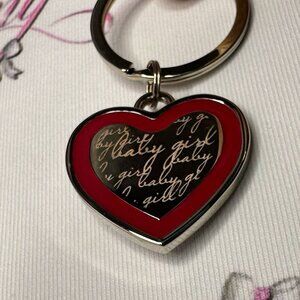 Babygirl keychain engraved metal heart baby please be mine?! forever Love, daddy